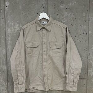 Tellason Men’s Overshirt Beige Made in USA Size L